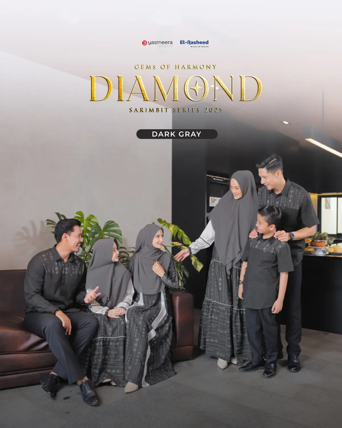 Yasmeera - SARIMBIT 2025 DIAMOND SERIES WARNA DARK GRAY thumb 7