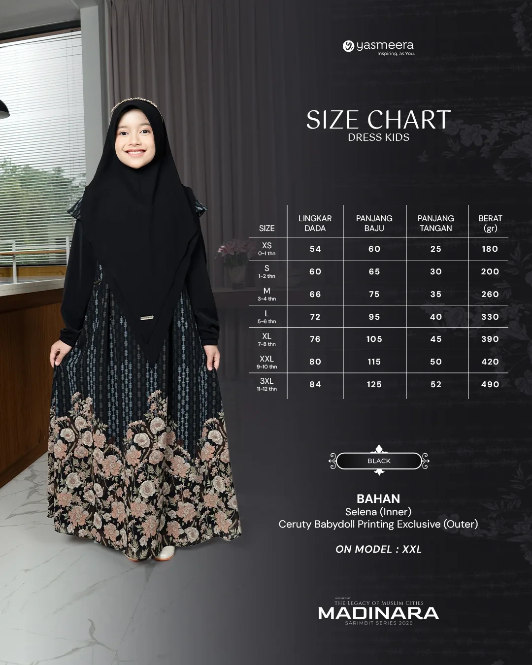 Yasmeera - MADINARA SERIES - BLACK