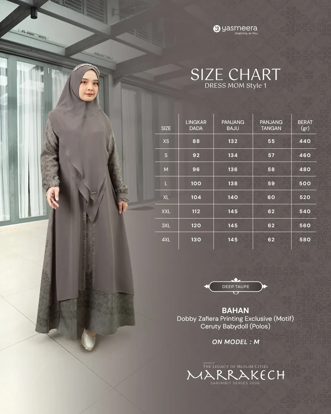 Yasmeera - MARRAKECH SERIES - DEEP TAUPE thumb 3