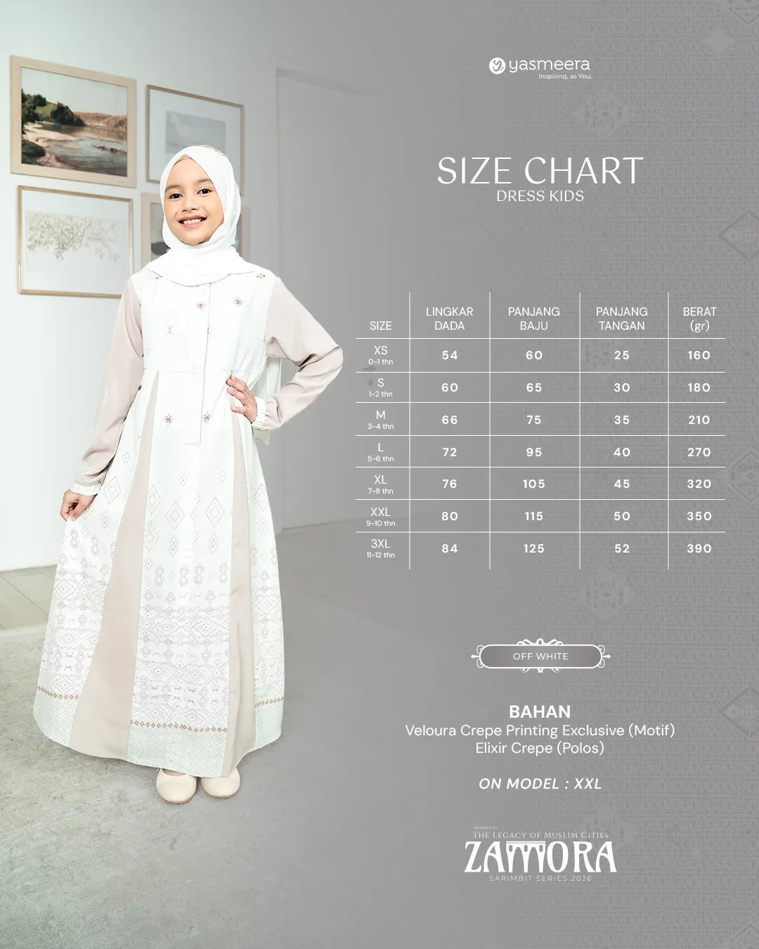 Yasmeera - GAMIS ZAMORA ANAK GRADE B thumb 23