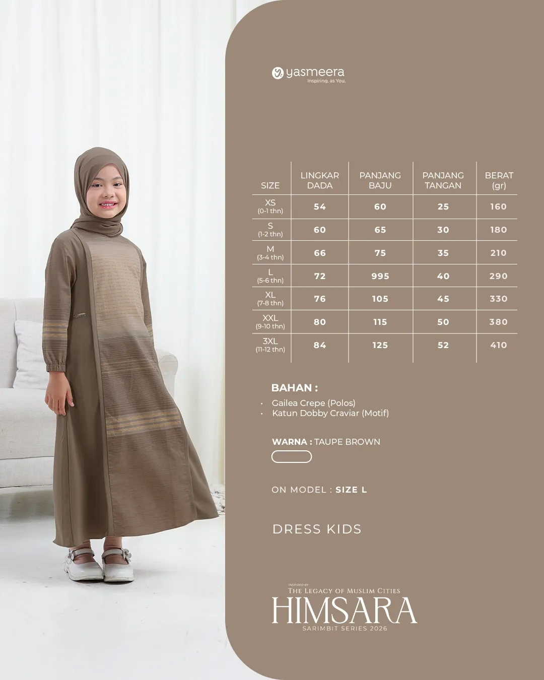 Yasmeera - HIMSARA SERIES - TAUPE BROWN thumb 24
