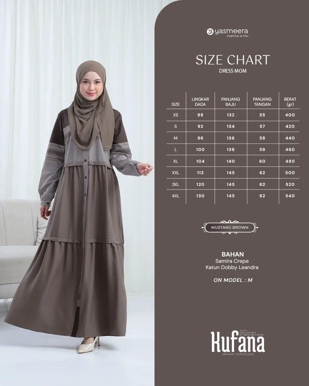 Yasmeera - KUFANA SERIES - MUSTANG BROWN thumb 43