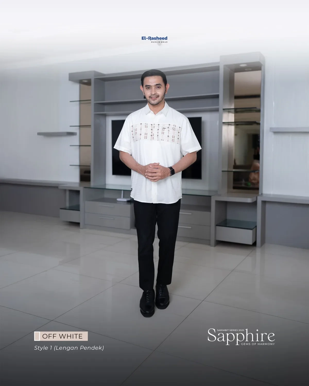 Yasmeera - SARIMBIT 2025 SAPPHIRE SERIES WARNA OFF WHITE thumb 3