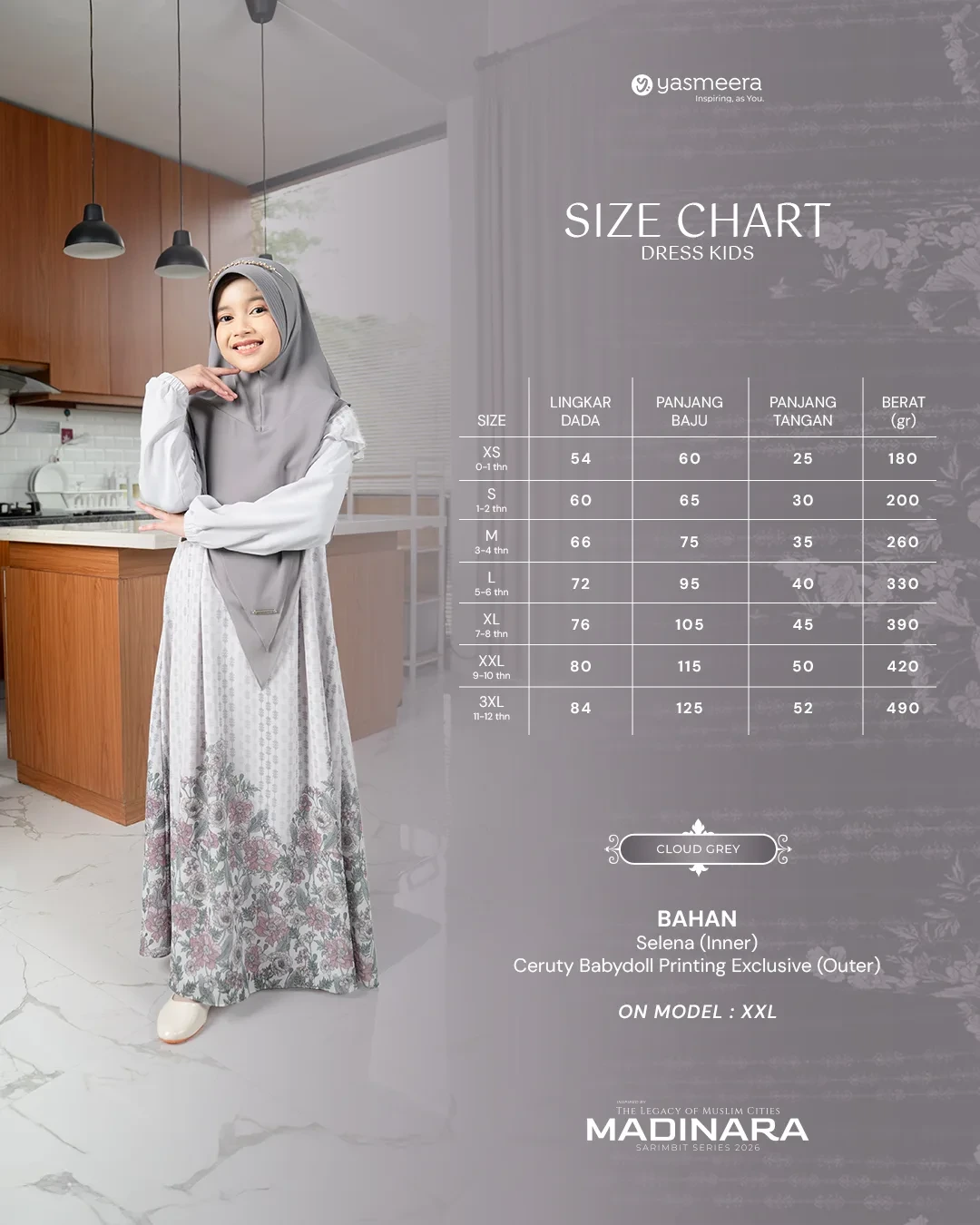 Yasmeera - GAMIS MADINARA ANAK GRADE B thumb 16