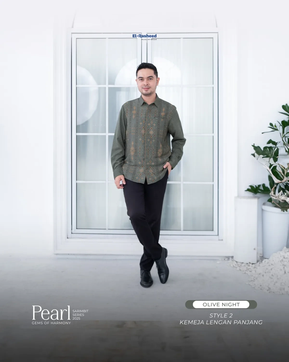 Yasmeera - SARIMBIT 2025 PEARL SERIES WARNA OLIVE NIGHT thumb 2