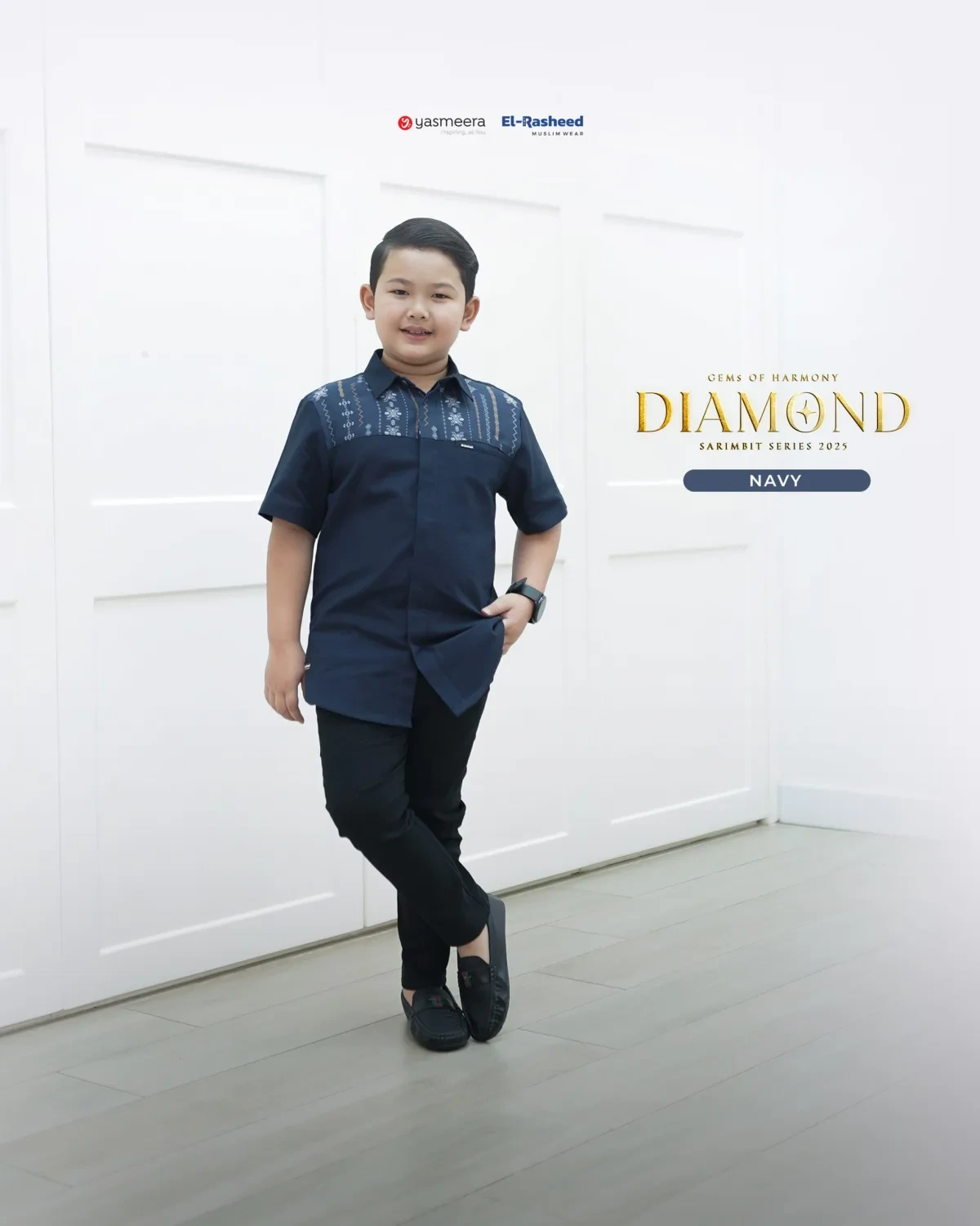 Yasmeera - SARIMBIT 2025 DIAMOND SERIES WARNA NAVY