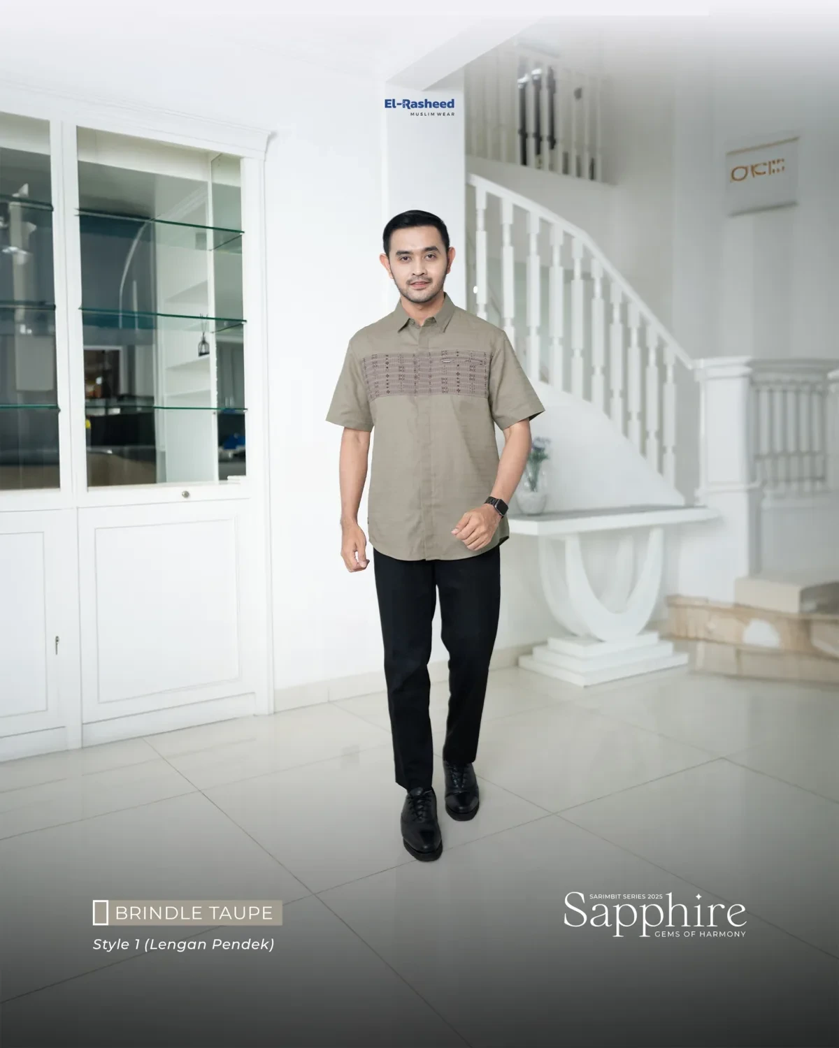 Yasmeera - SARIMBIT 2025 SAPPHIRE SERIES WARNA BRINDLE TAUPE thumb 3