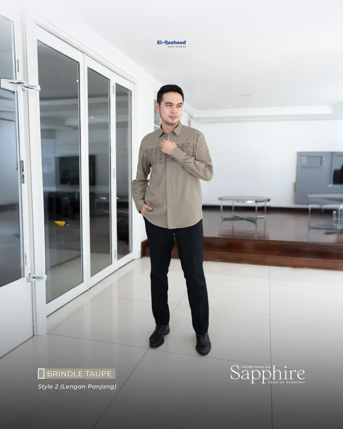 Yasmeera - SARIMBIT 2025 SAPPHIRE SERIES WARNA BRINDLE TAUPE thumb 2