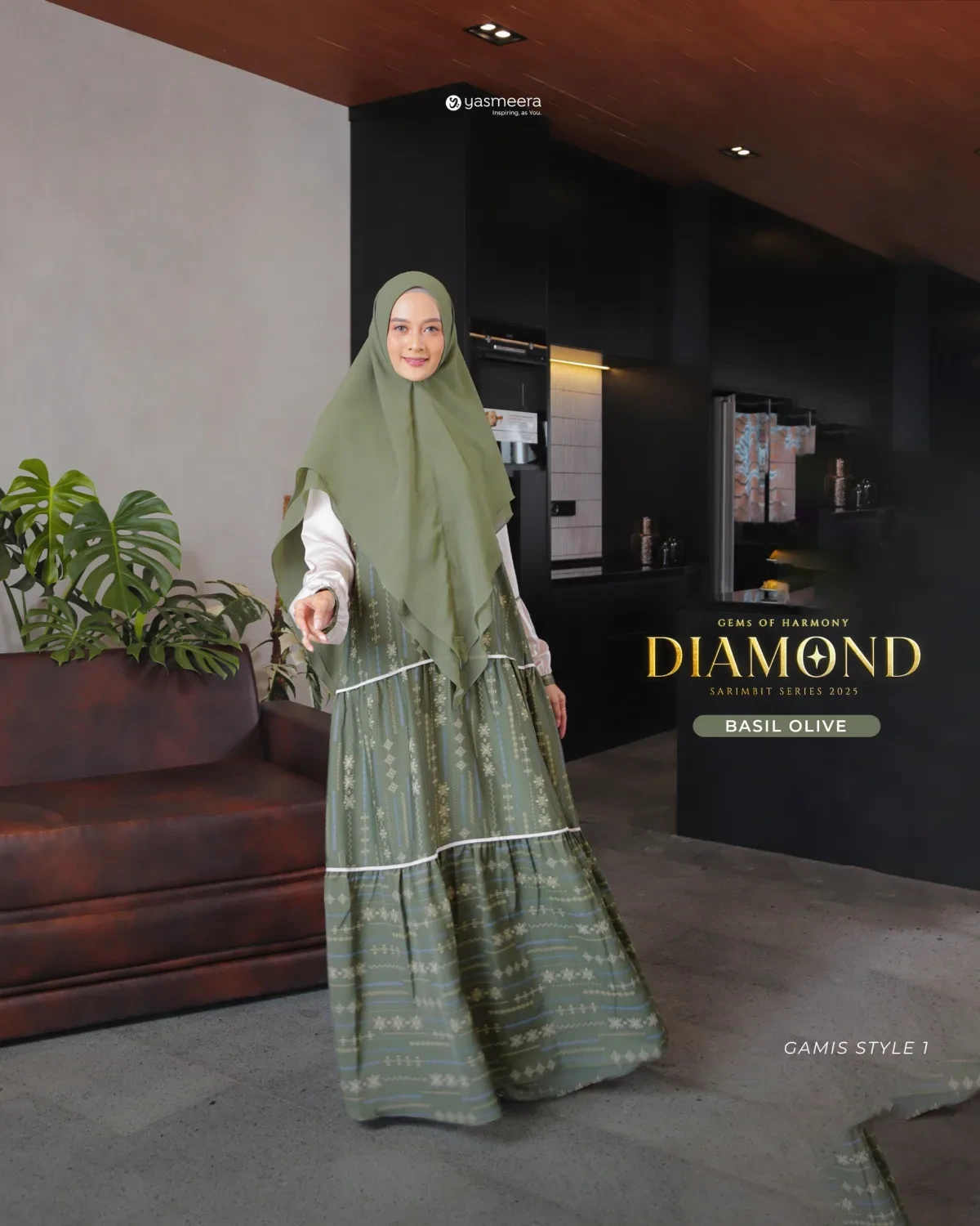 Yasmeera - SARIMBIT 2025 DIAMOND SERIES WARNA BASIL OLIVE thumb 5