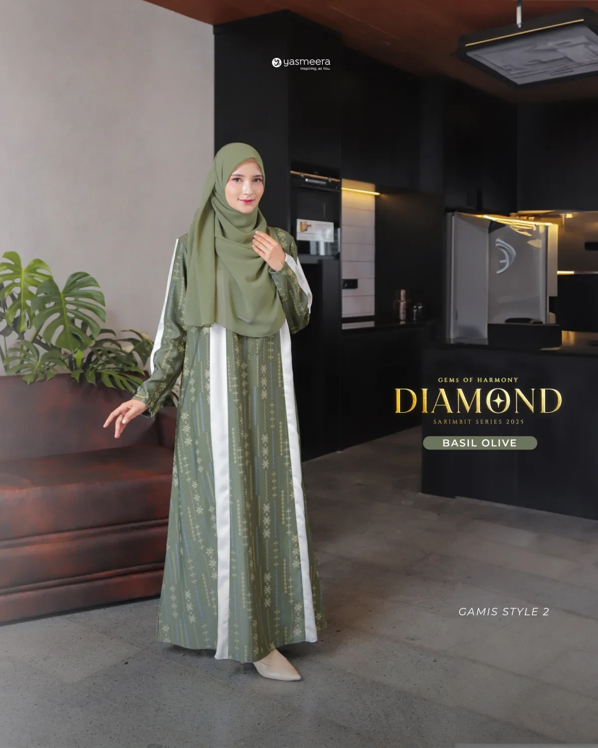 Yasmeera - SARIMBIT 2025 DIAMOND SERIES WARNA BASIL OLIVE thumb 4