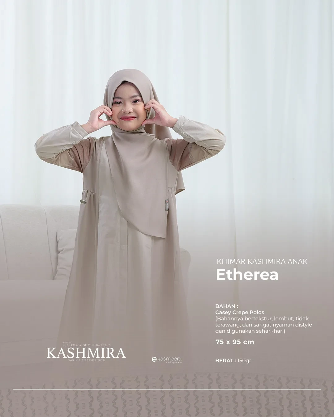 Yasmeera - KHIMAR KASHMIRA PASANGAN SARIMBIT 2026 (KHASMIRA) thumb 3