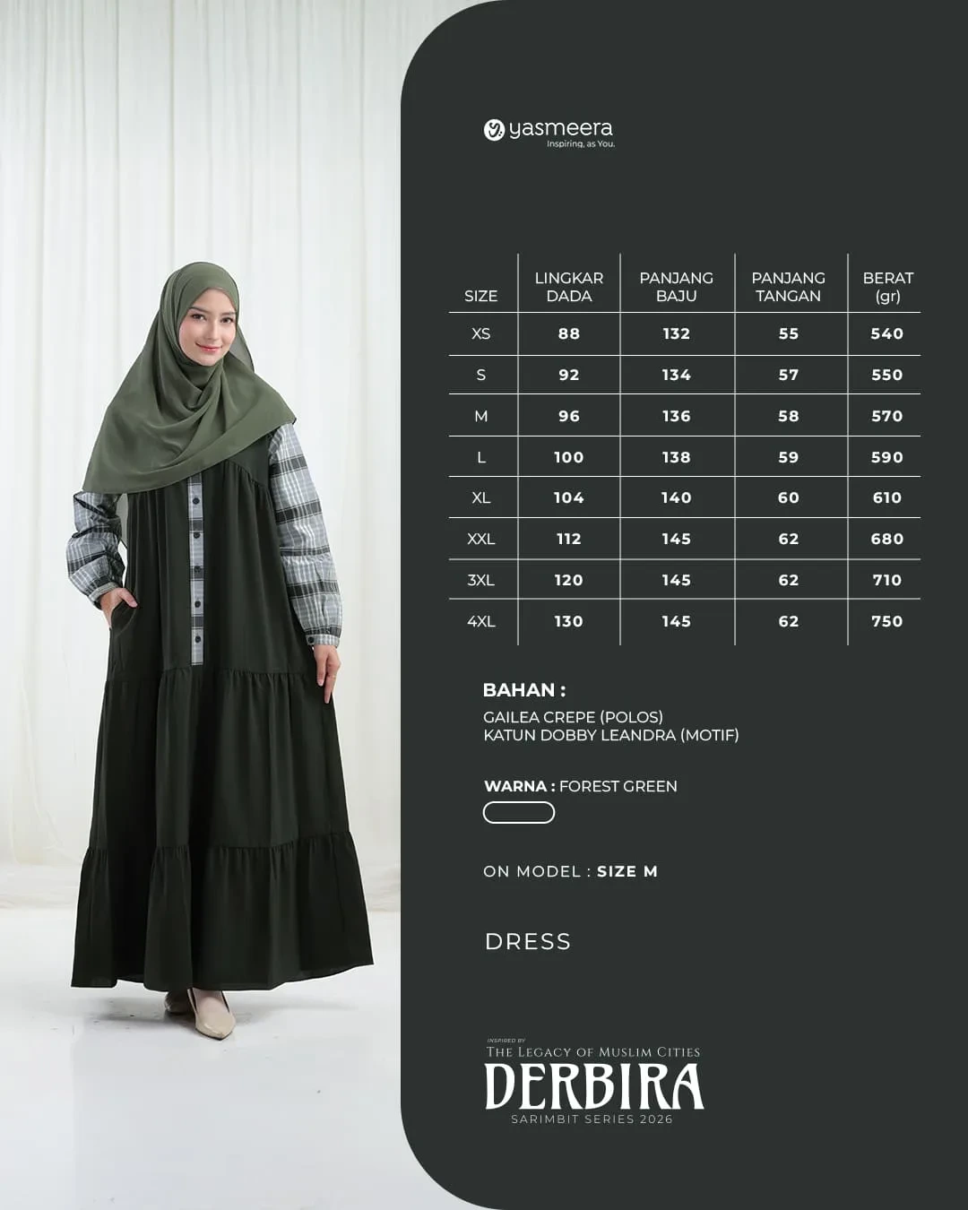 Yasmeera - DERBIRA SERIES - FOREST GREEN thumb 2