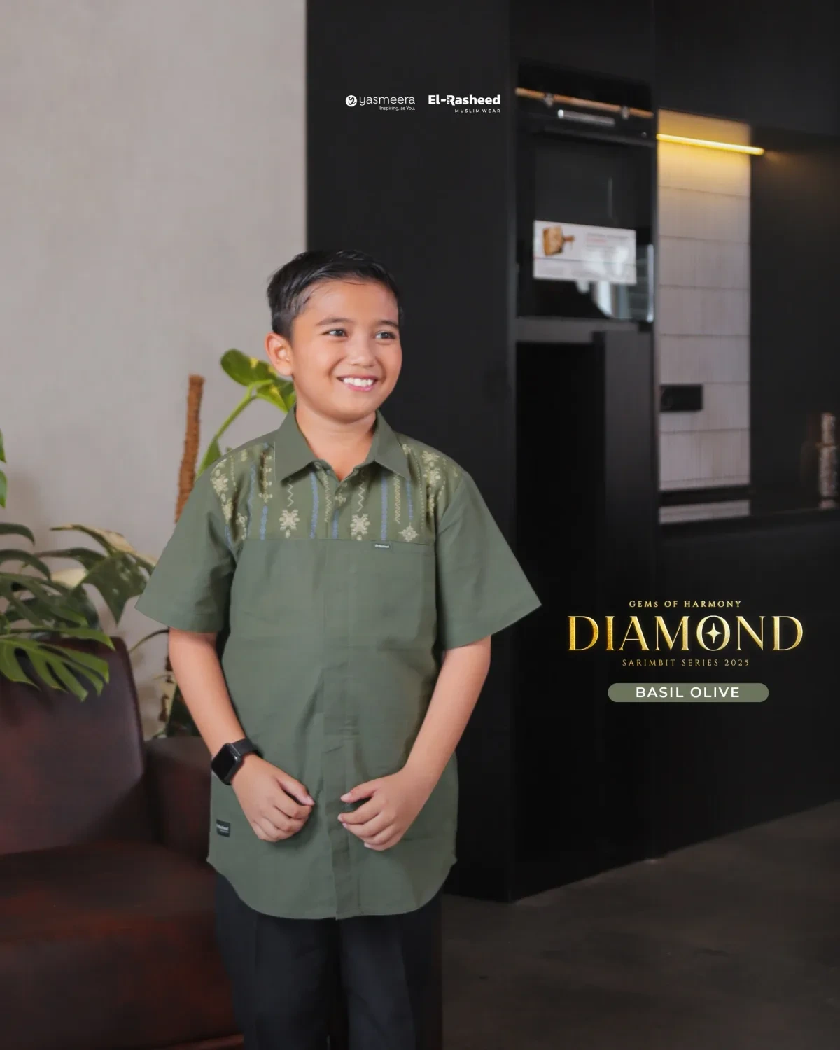 Yasmeera - SARIMBIT 2025 DIAMOND SERIES WARNA BASIL OLIVE