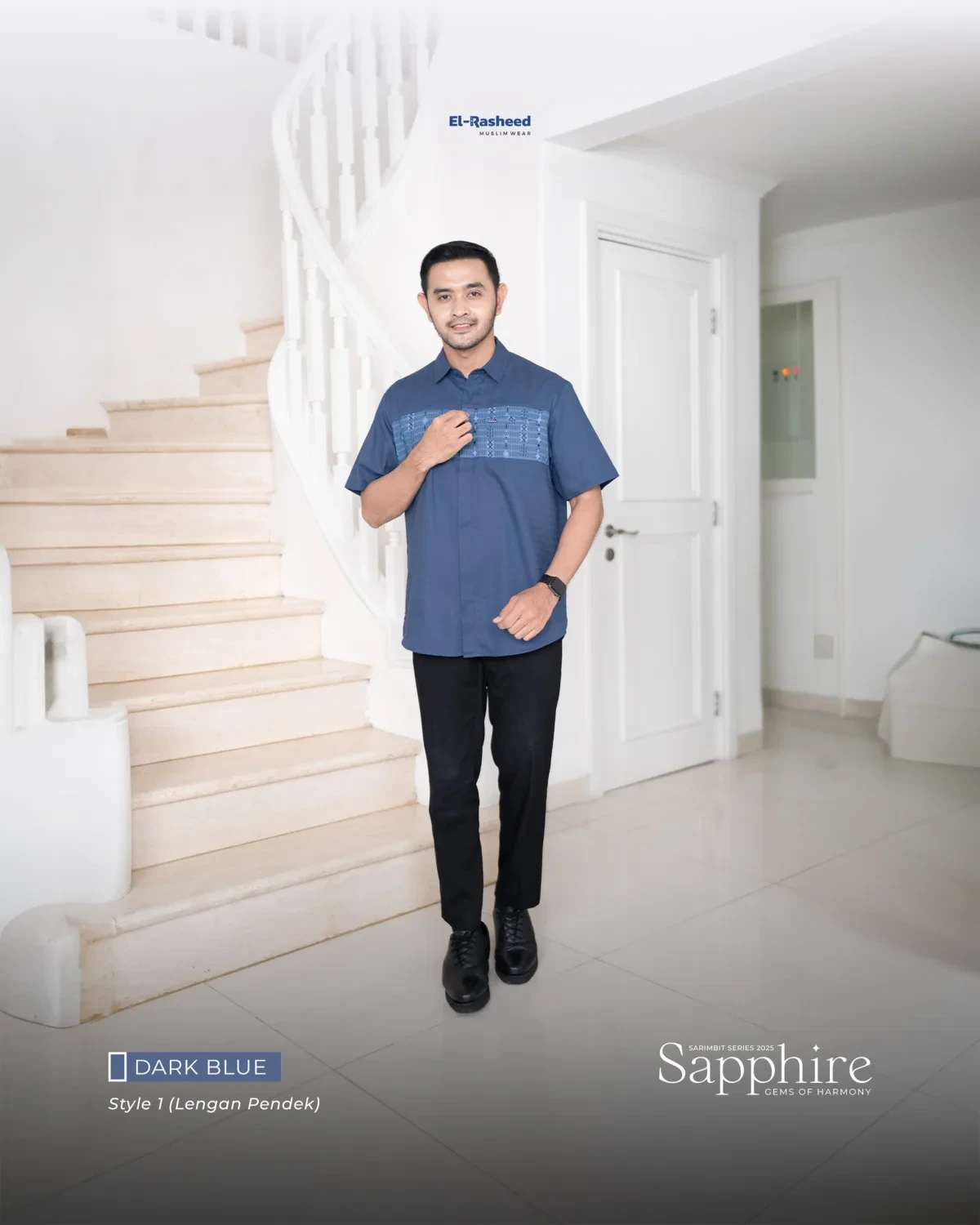 Yasmeera - SARIMBIT 2025 SAPPHIRE SERIES WARNA DARK BLUE thumb 5