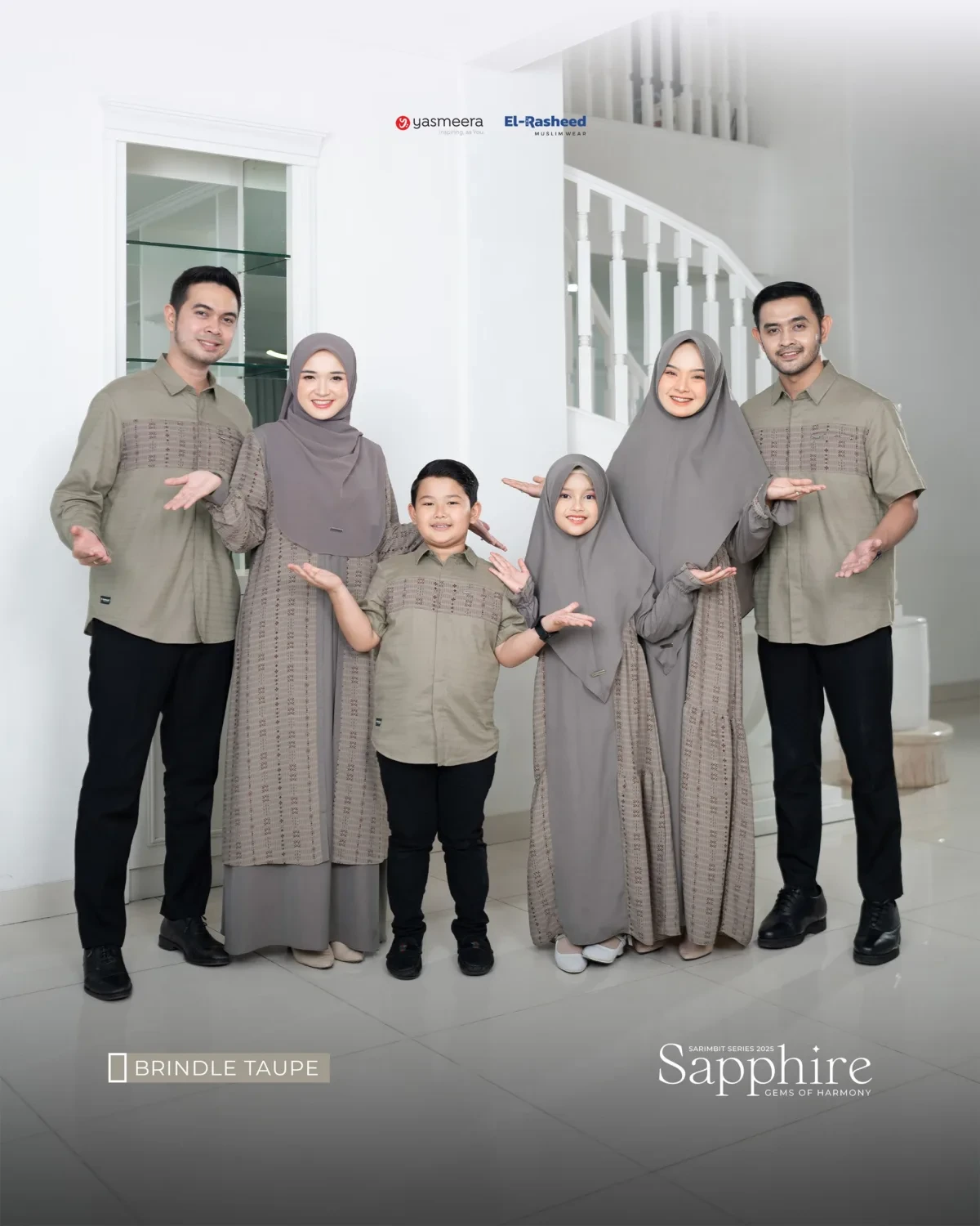 Yasmeera - SARIMBIT 2025 SAPPHIRE SERIES WARNA BRINDLE TAUPE thumb 8