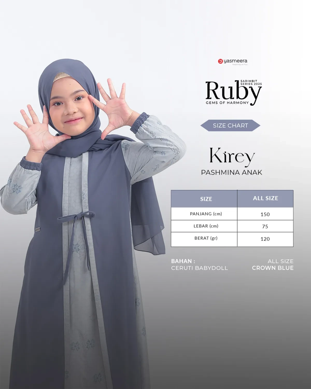 Yasmeera - PASHMINA KIREY GRADE B ANAK thumb 10