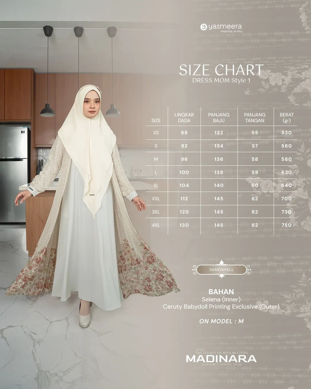 Yasmeera - MADINARA SERIES - SANDSHELL thumb 22