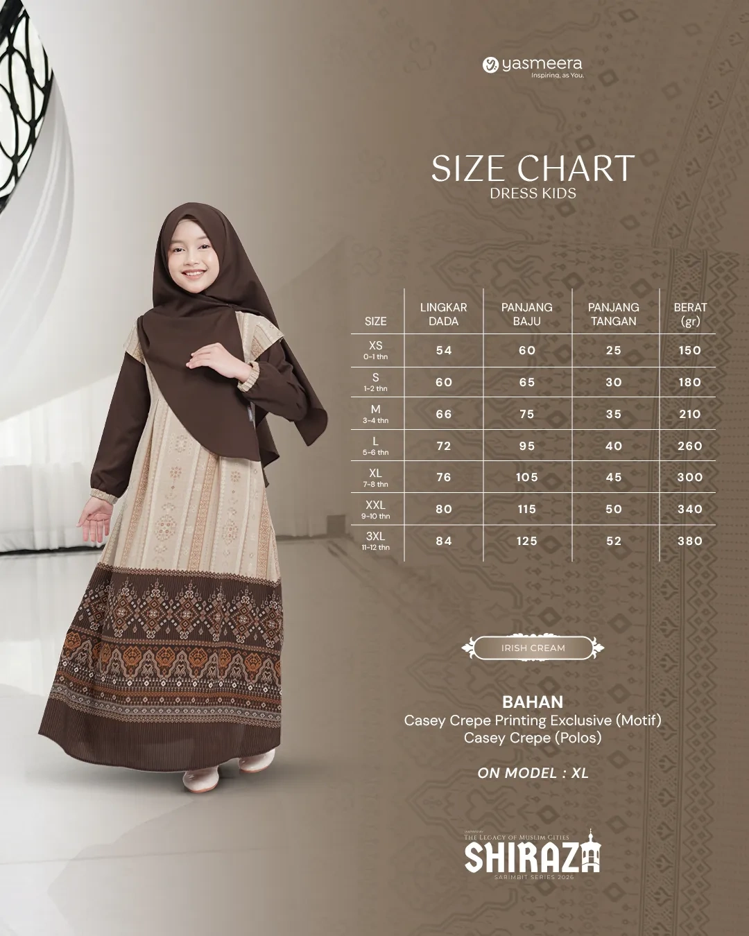 Yasmeera - SHIRAZA SERIES - IRISH CREAM thumb 11