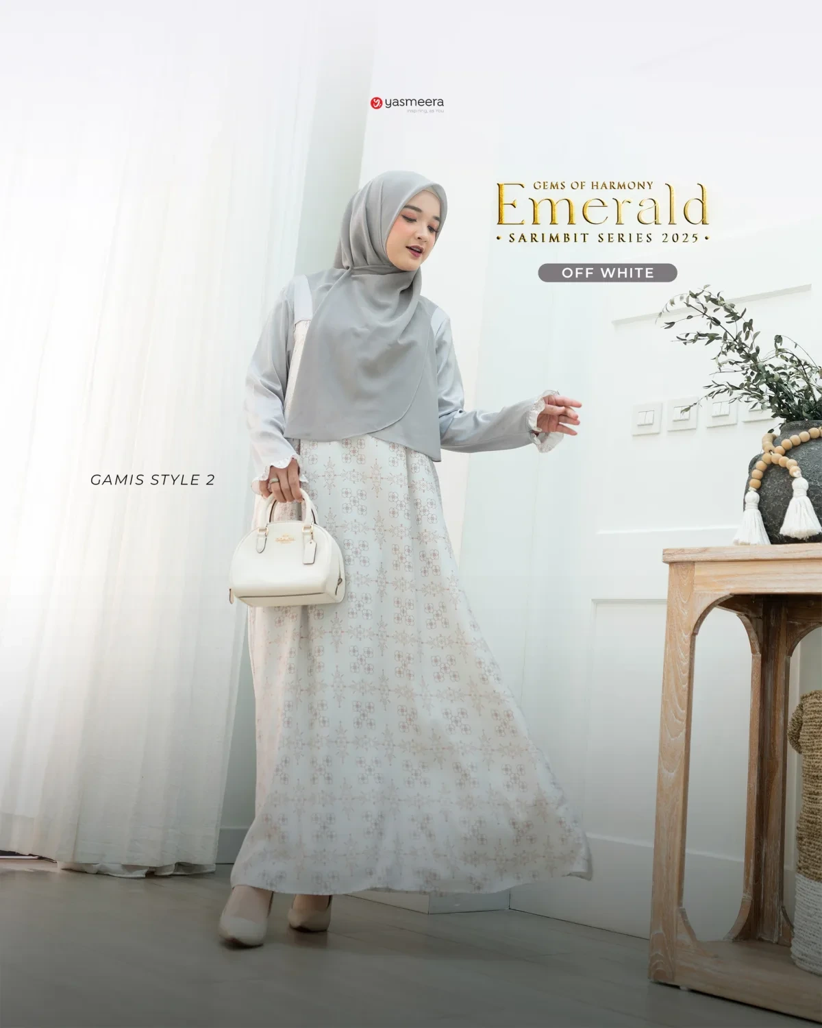Yasmeera - SARIMBIT 2025 EMERALD SERIES WARNA OFF WHITE thumb 4