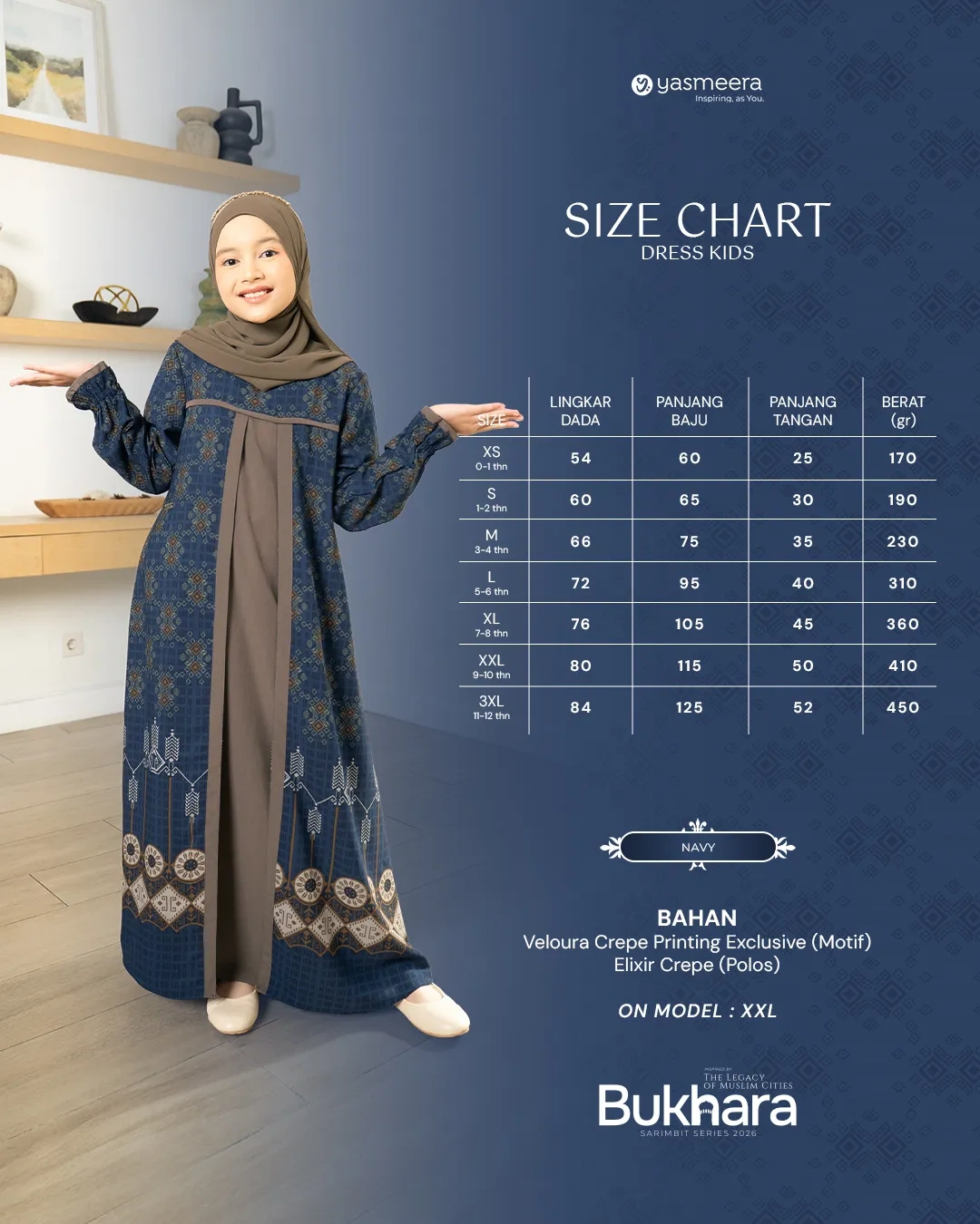 Yasmeera - BUKHARA SERIES - NAVY thumb 9