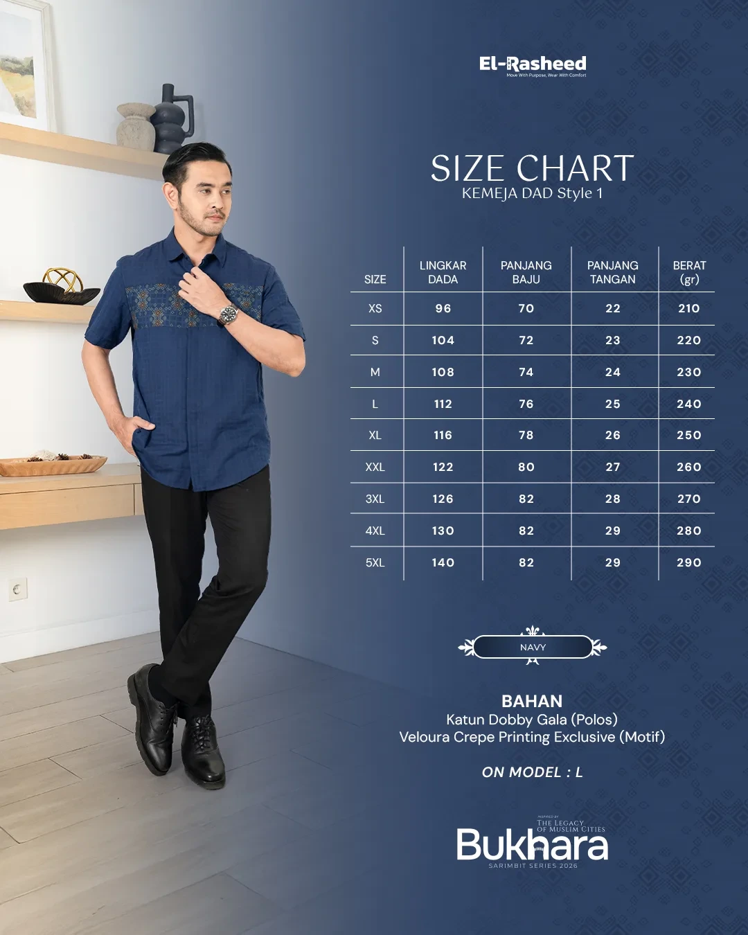 Yasmeera - BUKHARA SERIES - NAVY thumb 7