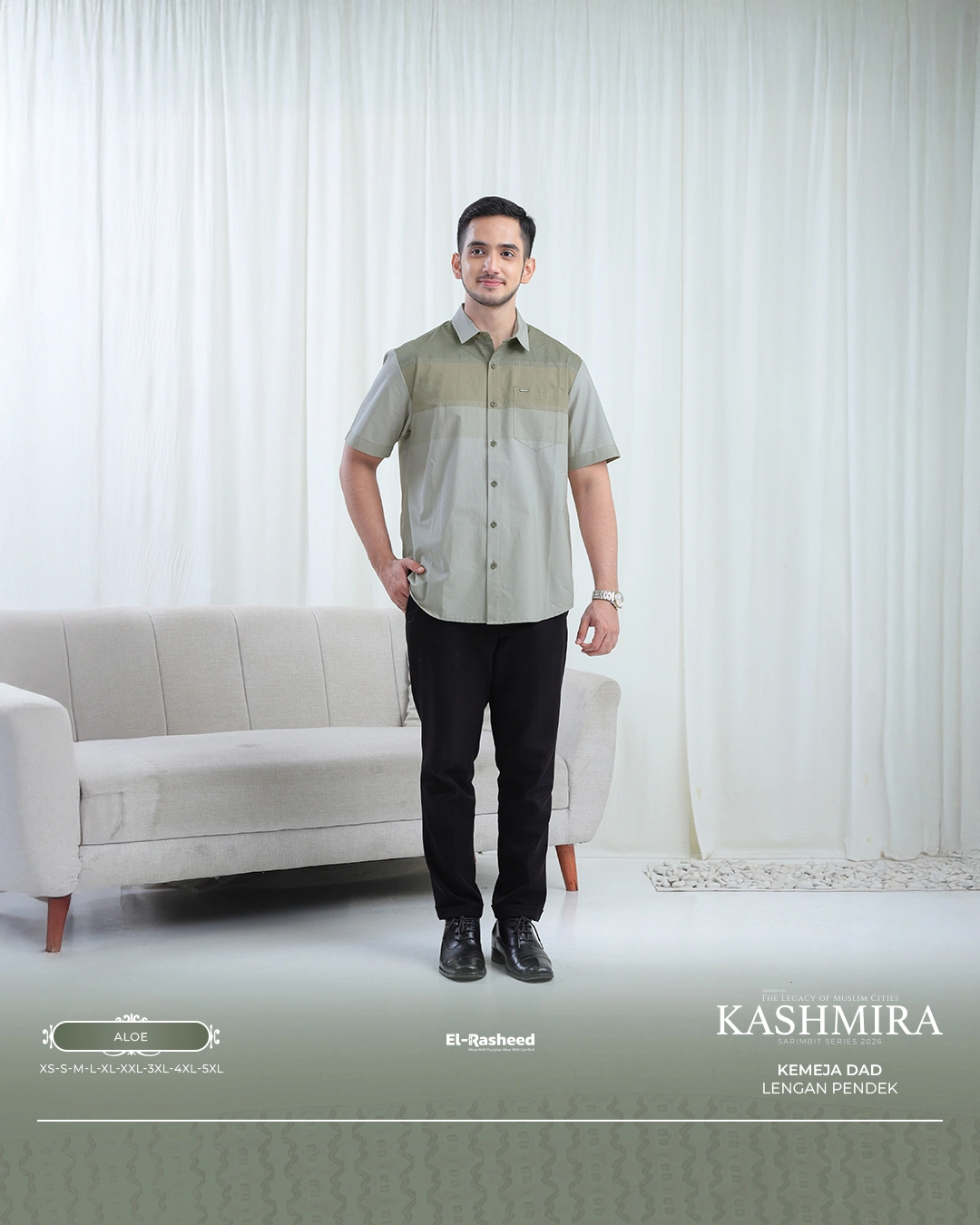 KEMEJA KASHMIRA LENGAN PENDEK DEWASA GRADE B thumb 23