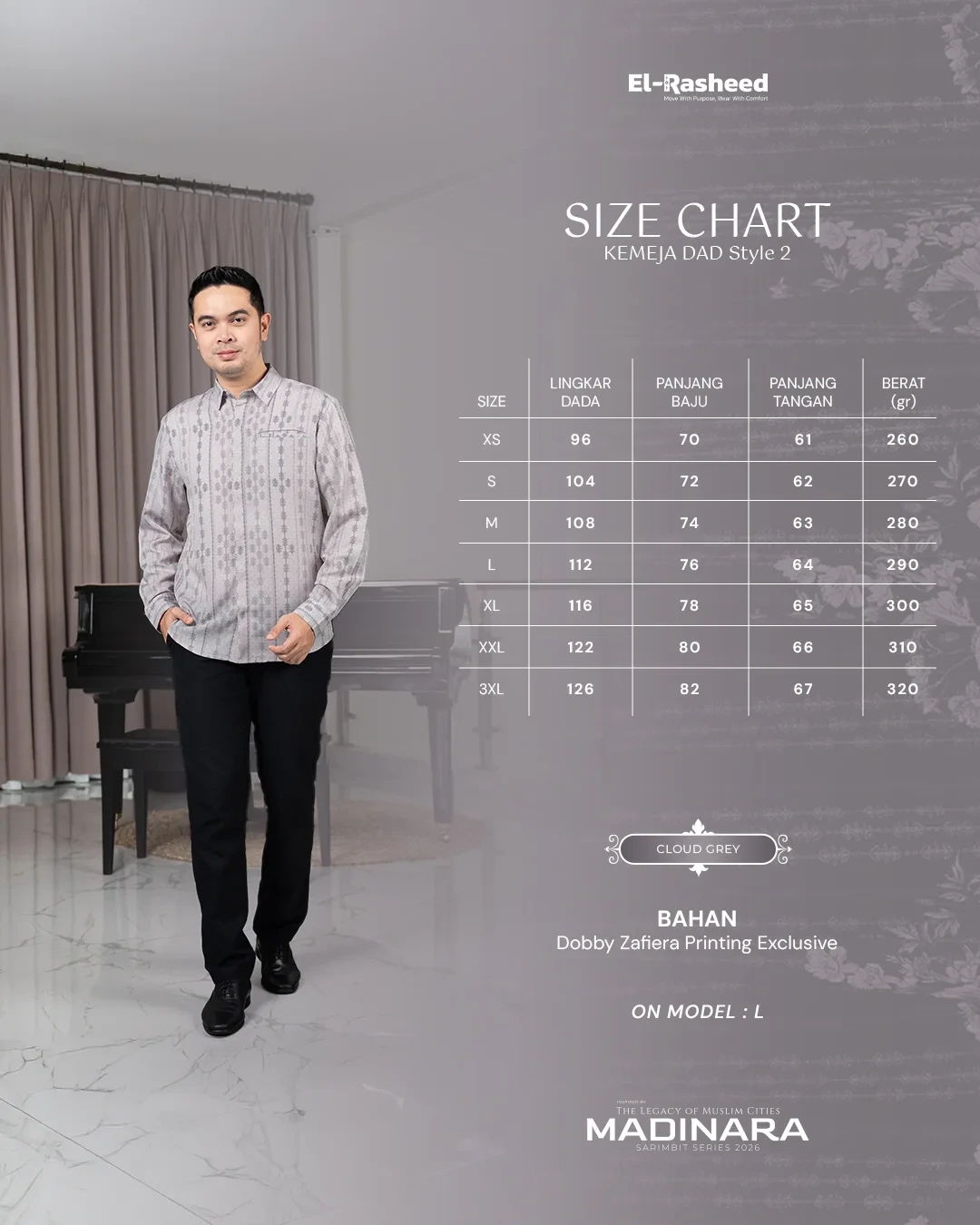 Yasmeera - KEMEJA MADINARA LENGAN PANJANG DEWASA GRADE B thumb 22