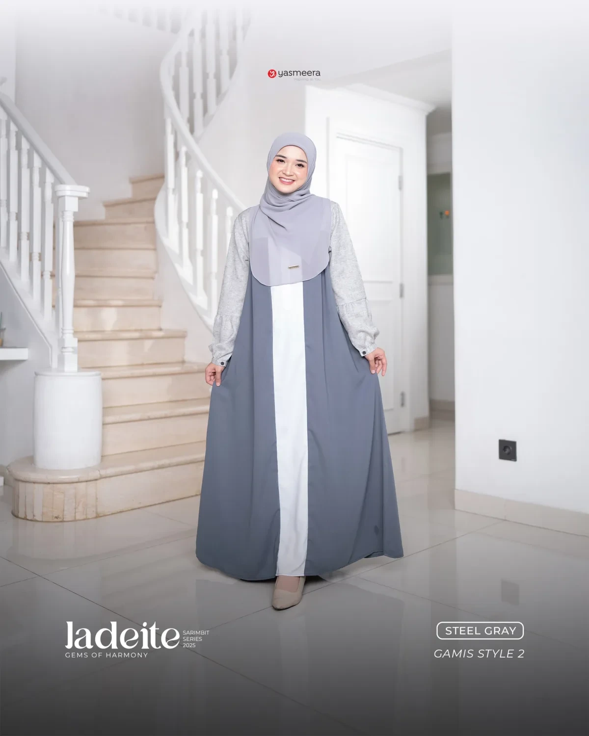 Yasmeera - SARIMBIT 2025 JADEITE SERIES WARNA STEEL GRAY thumb 6