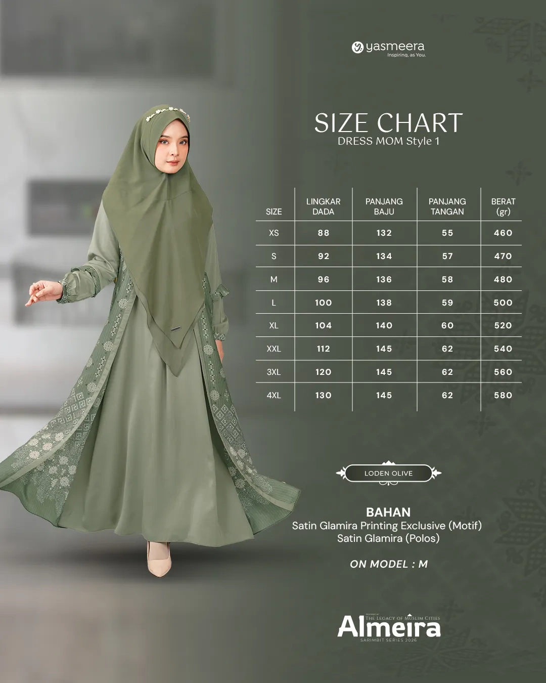 Yasmeera - ALMEIRA SERIES - LODEN OLIVE thumb 45