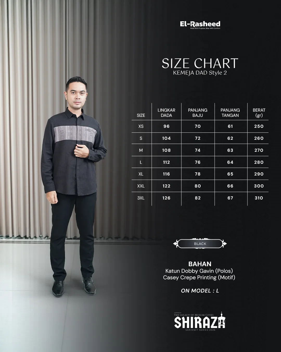 Yasmeera - KEMEJA SHIRAZA LENGAN PANJANG DEWASA GRADE B thumb 24
