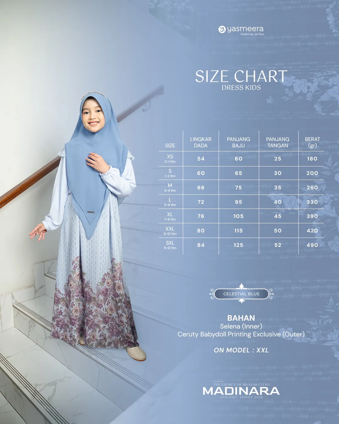 Yasmeera - MADINARA SERIES - CELESTIAL BLUE thumb 7