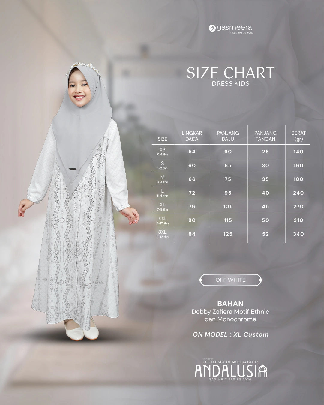 GAMIS ANDALUSIA ANAK GRADE B thumb 13