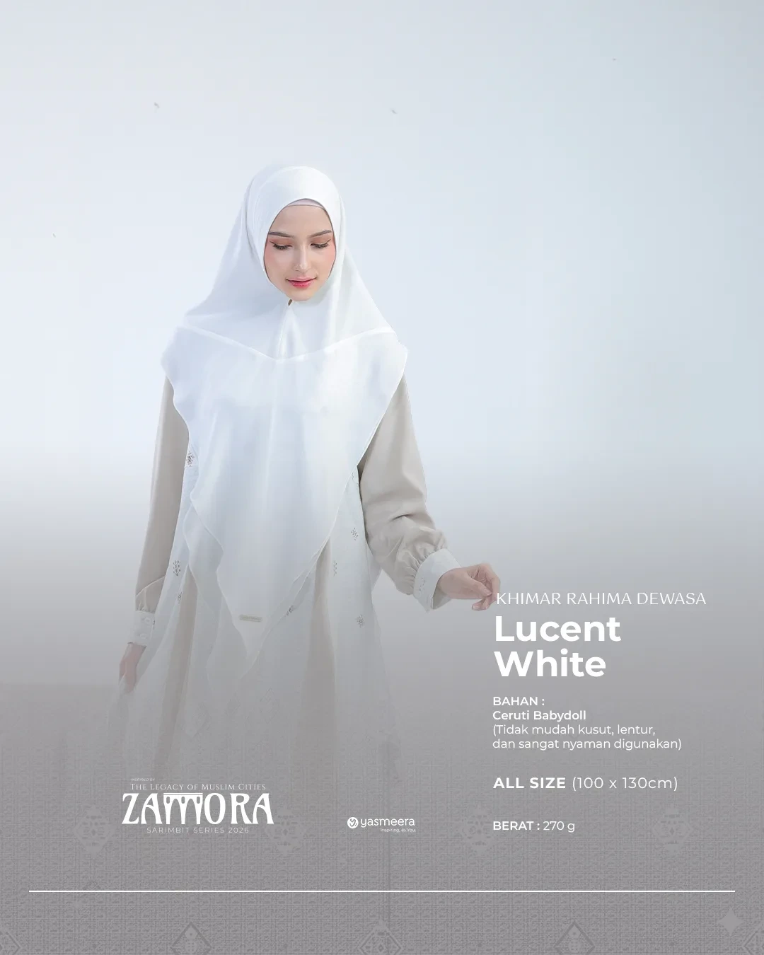 Yasmeera - KHIMAR & PASHMINA SARIMBIT 2026 (ZAMORA) thumb 15