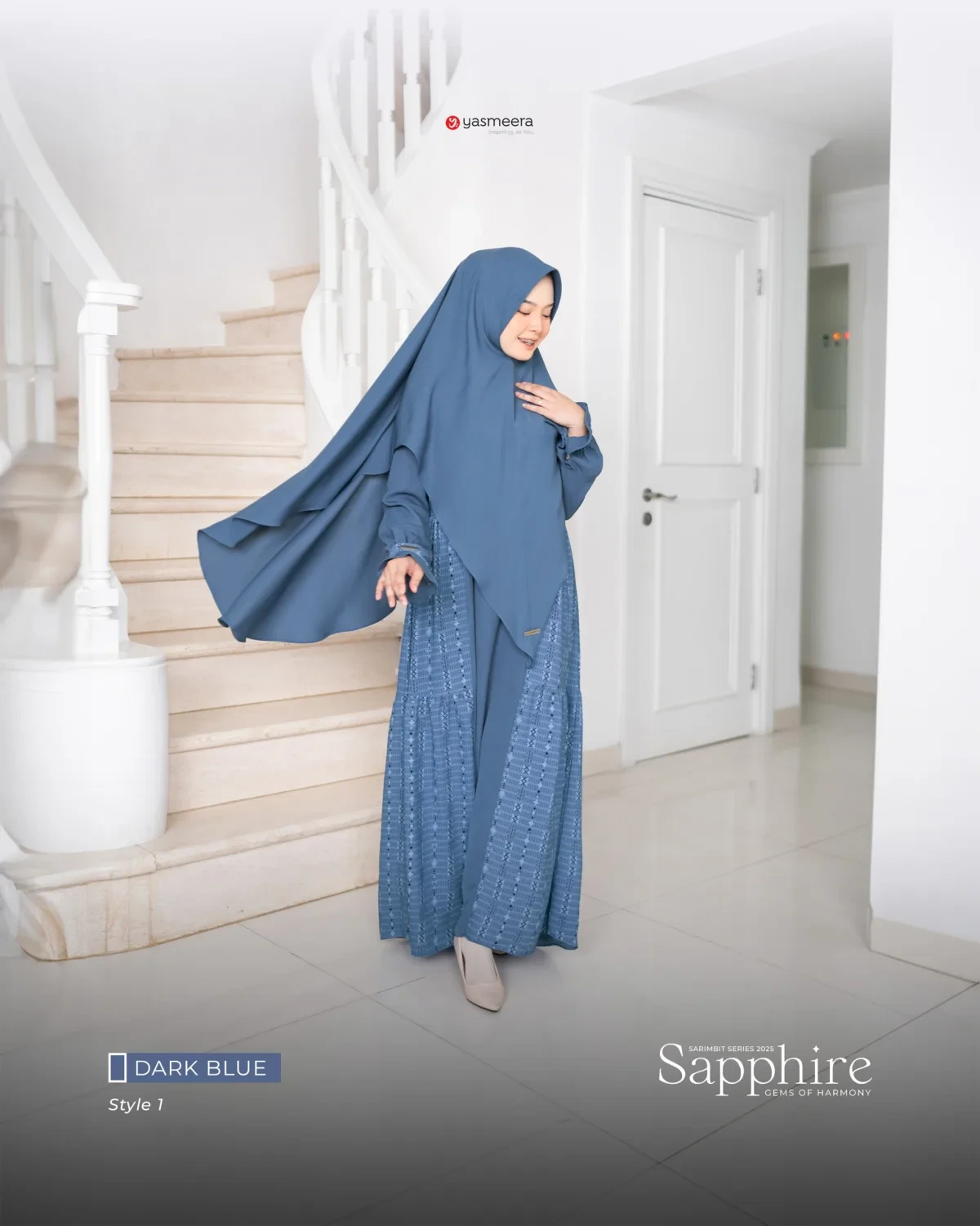 Yasmeera - SARIMBIT 2025 SAPPHIRE SERIES WARNA DARK BLUE thumb 8