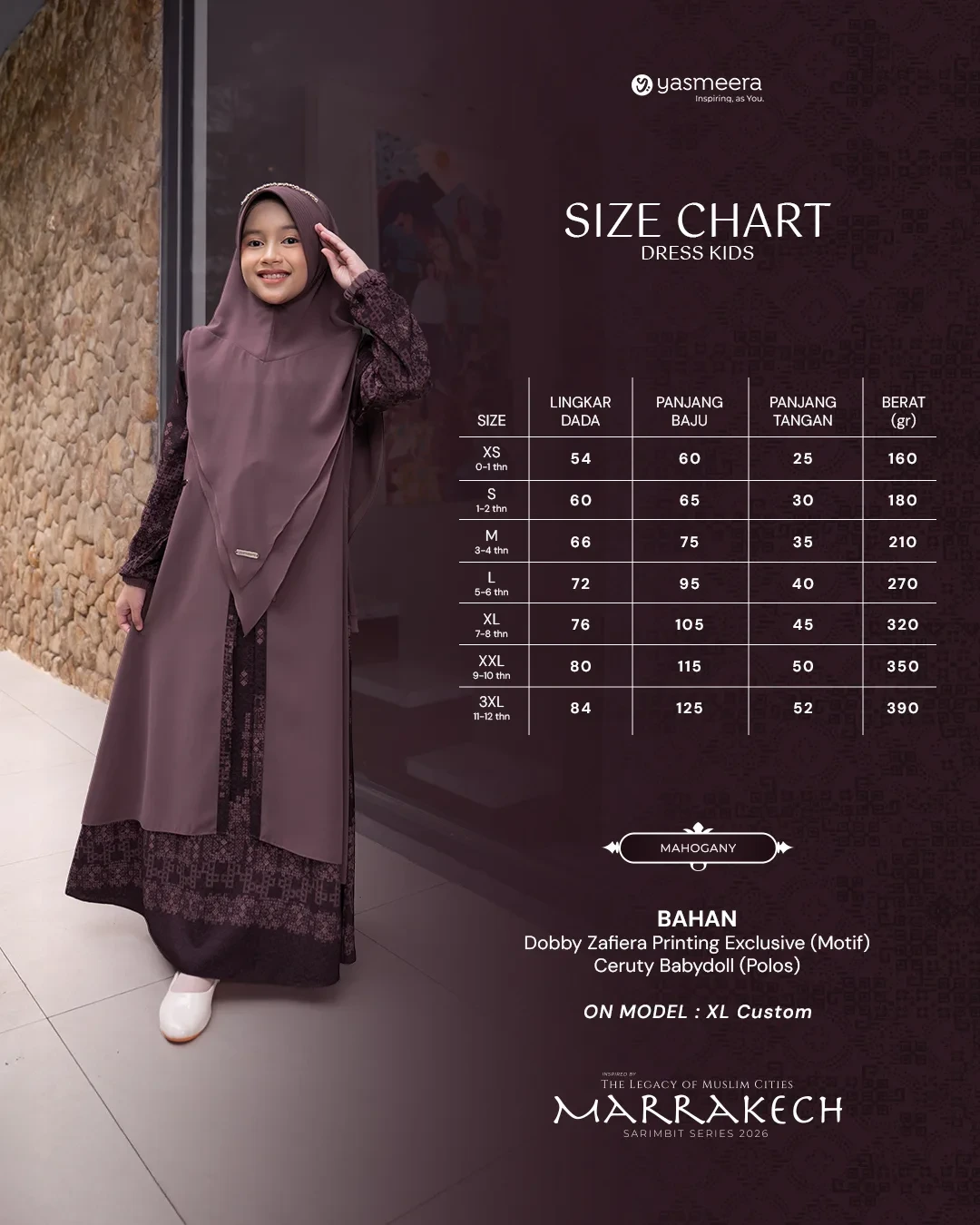 Yasmeera - GAMIS MARRAKECH ANAK GRADE B thumb 9