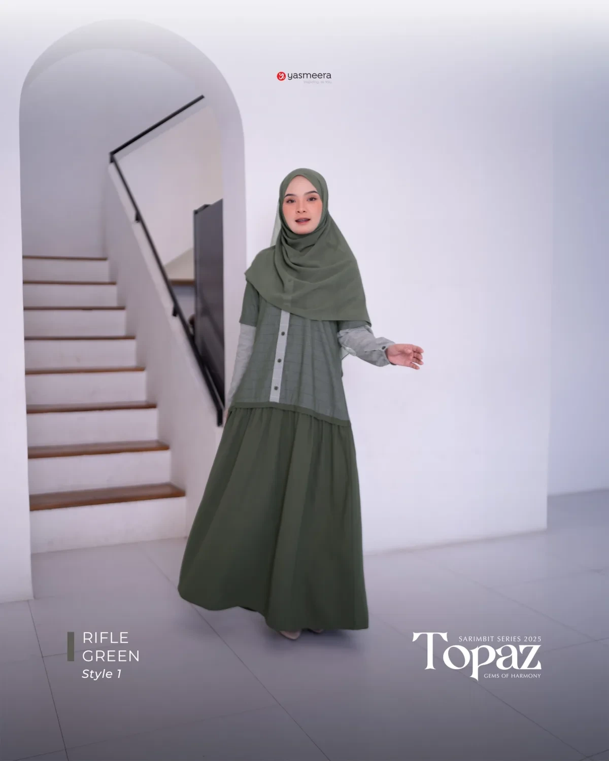Yasmeera - SARIMBIT 2025 TOPAZ SERIES WARNA RIFLE GREEN thumb 6