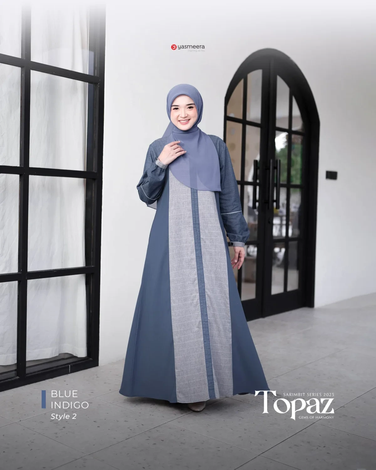 Yasmeera - SARIMBIT 2025 TOPAZ SERIES WARNA BLUE INDIGO thumb 5