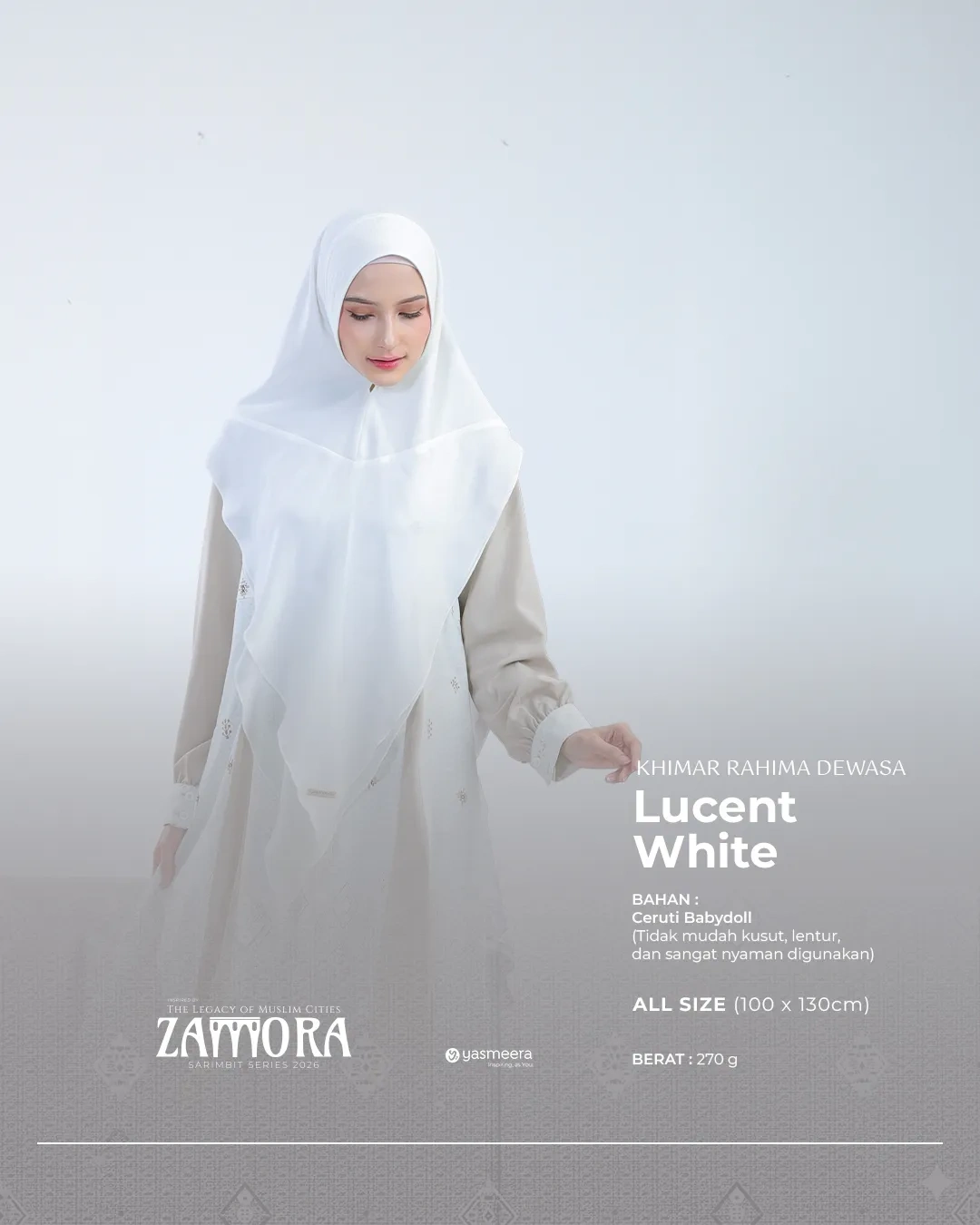Yasmeera - KHIMAR & PASHMINA SARIMBIT 2026 (ZAMORA) thumb 7