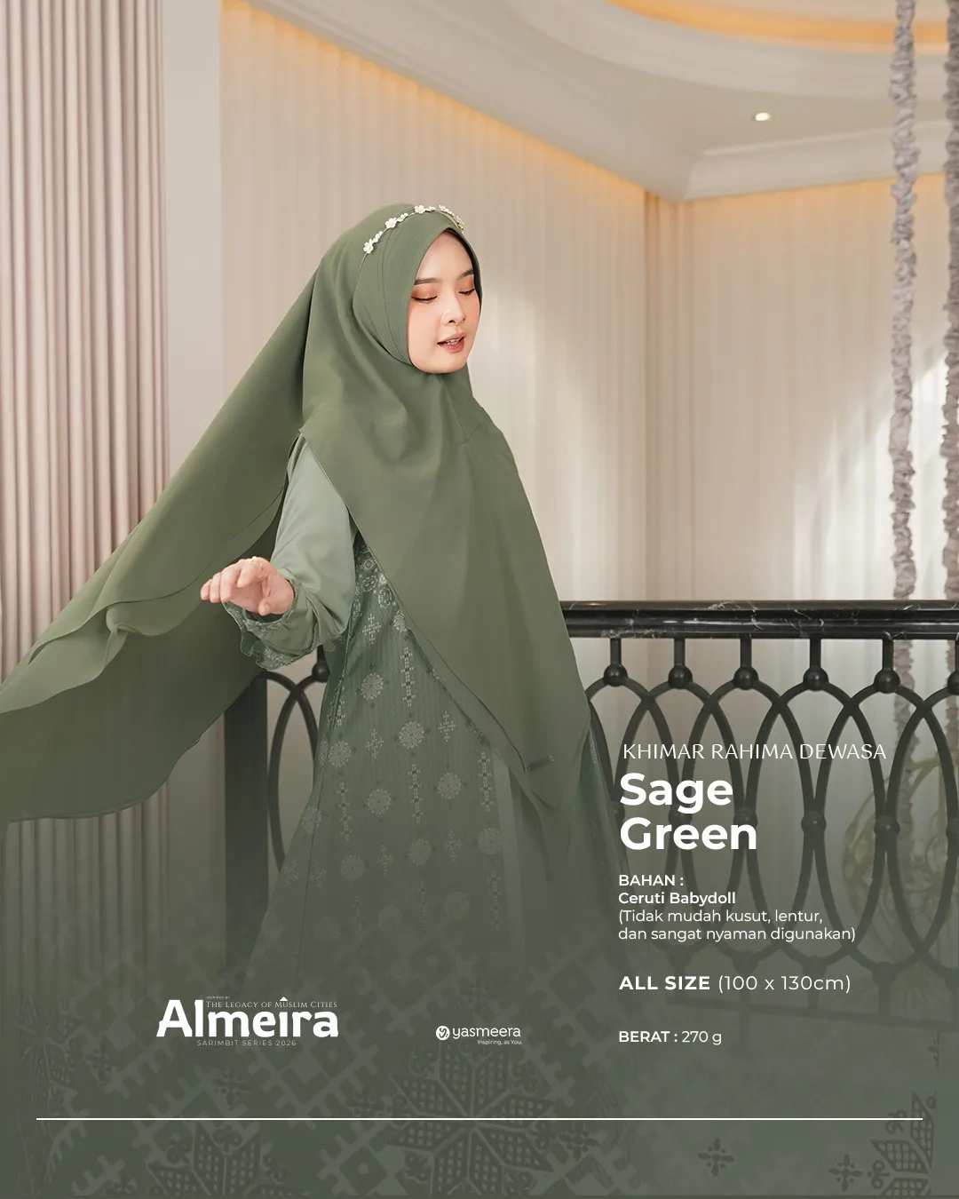 Yasmeera - KHIMAR & PASHMINA SARIMBIT 2026 VOL 3 (ALMEIRA,  MADINARA) thumb 19