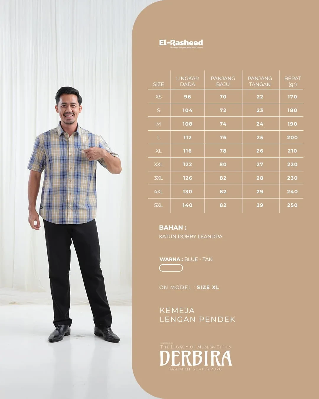 Yasmeera - DERBIRA SERIES - BLUE-TAN thumb 4