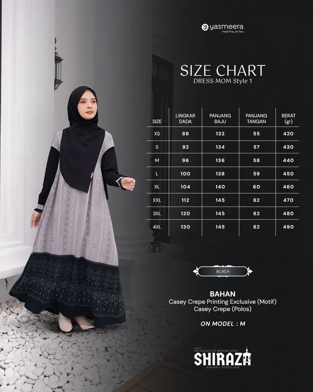 Yasmeera - GAMIS SHIRAZA STYLE 1 DEWASA GRADE B thumb 22