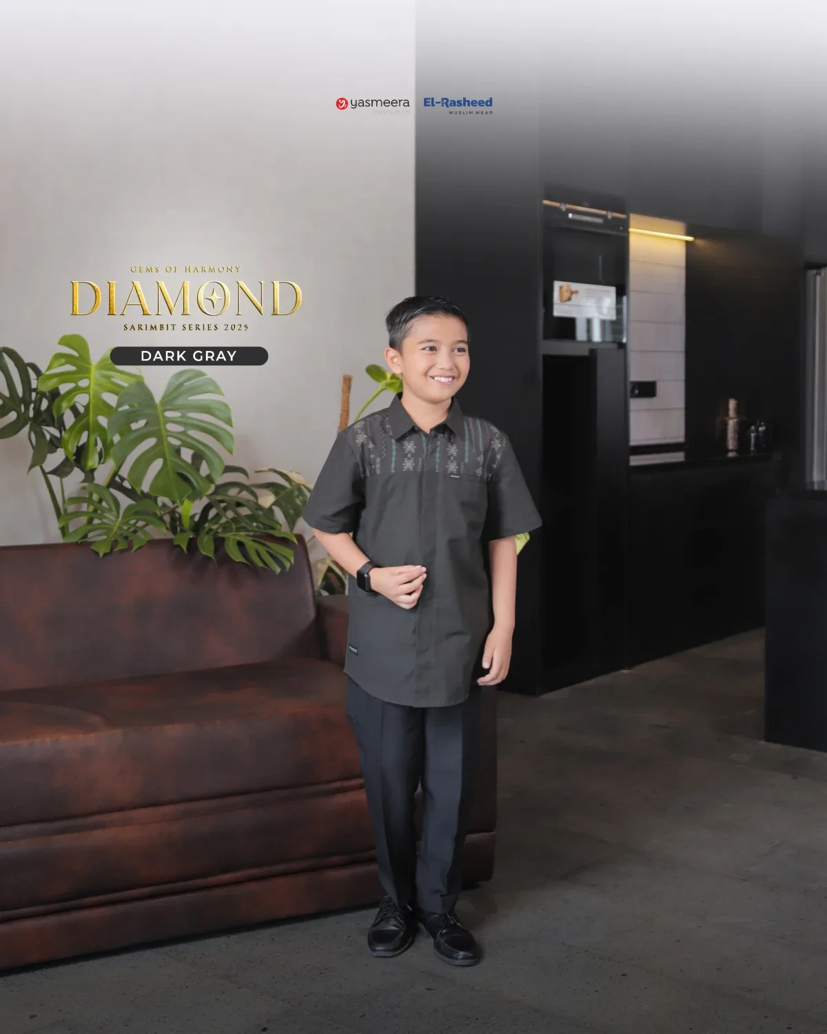 Yasmeera - SARIMBIT 2025 DIAMOND SERIES WARNA DARK GRAY