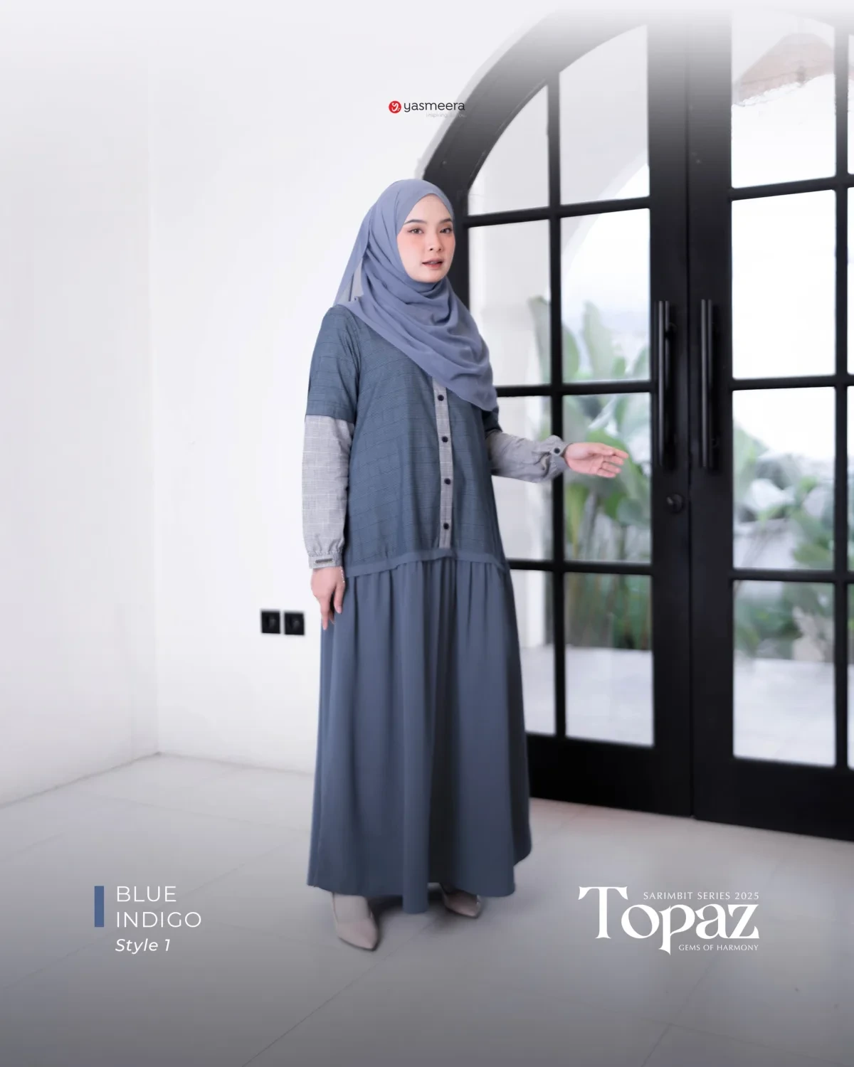 Yasmeera - SARIMBIT 2025 TOPAZ SERIES WARNA BLUE INDIGO thumb 6