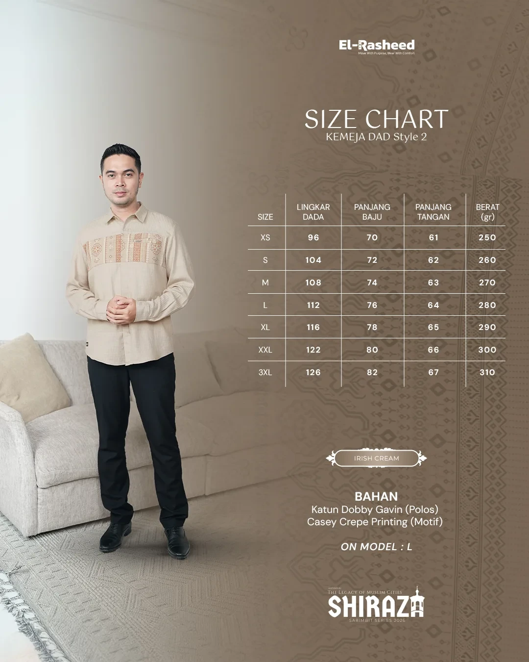 Yasmeera - SHIRAZA SERIES - IRISH CREAM thumb 55