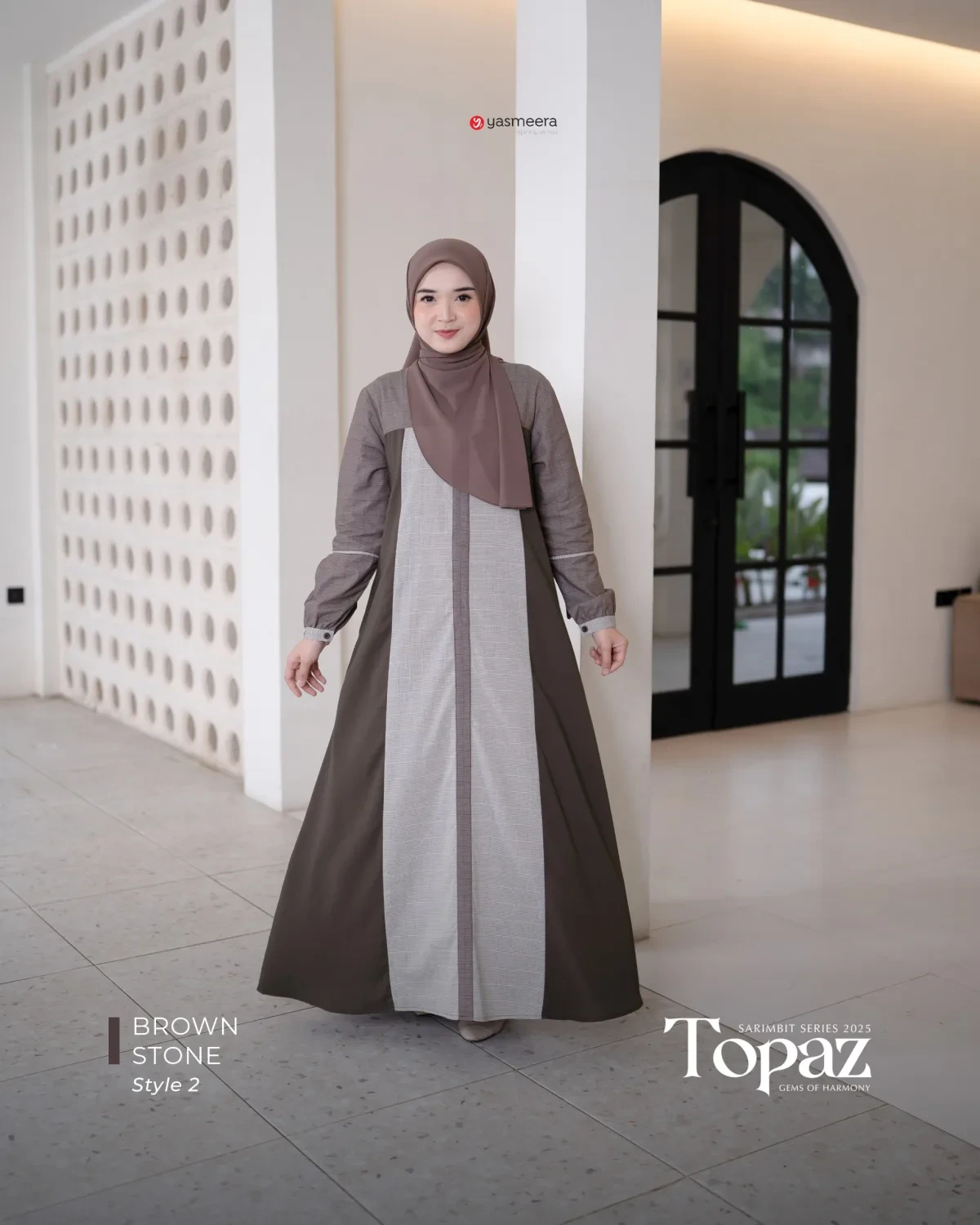 Yasmeera - SARIMBIT 2025 TOPAZ SERIES WARNA BROWN STONE thumb 5