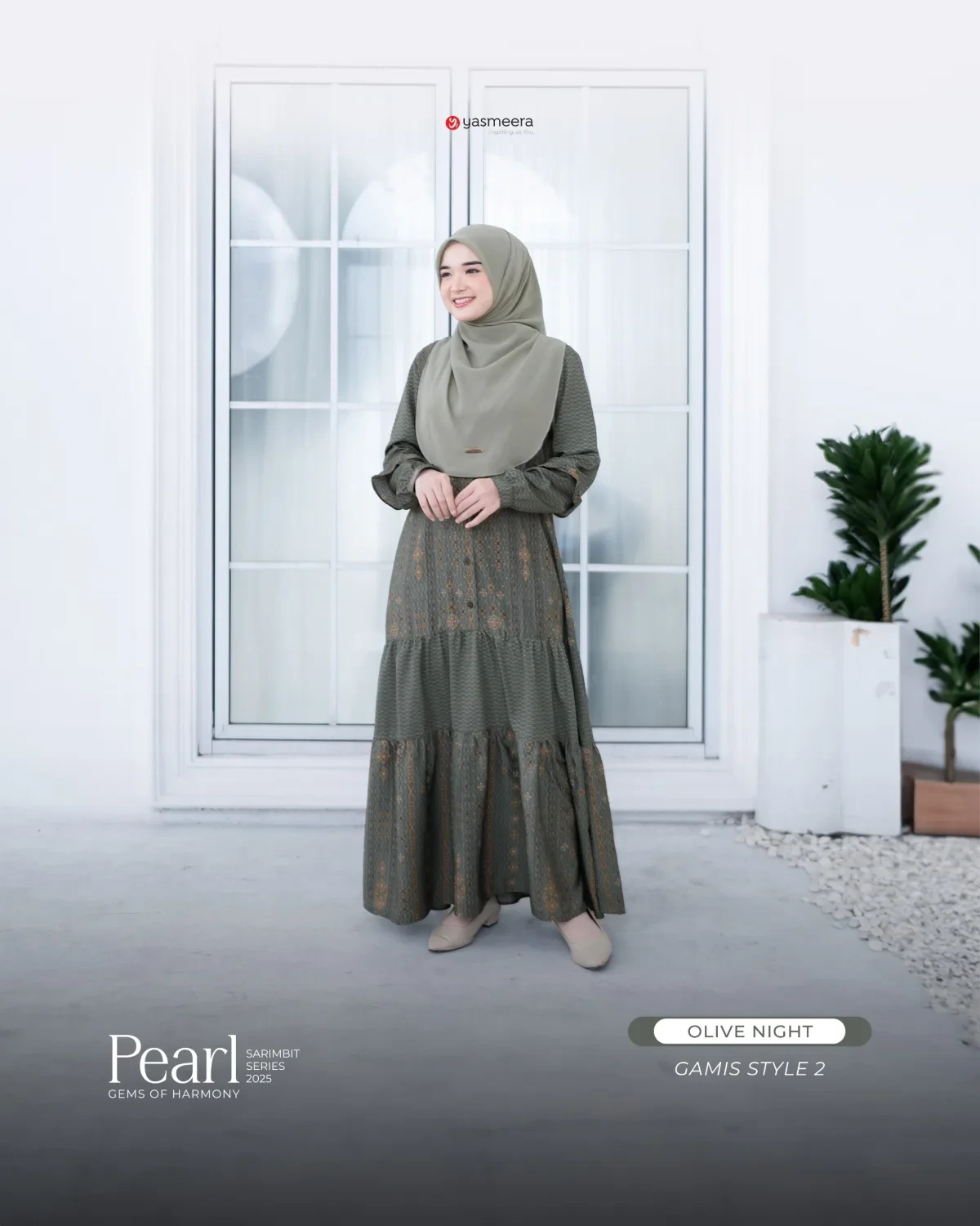 Yasmeera - SARIMBIT 2025 PEARL SERIES WARNA OLIVE NIGHT thumb 5