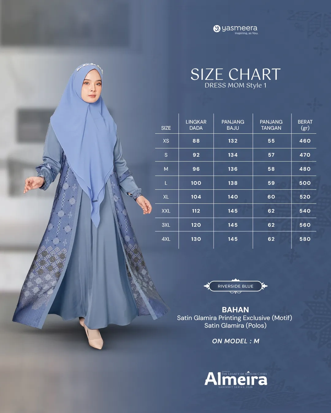 Yasmeera - ALMEIRA SERIES - RIVERSIDE BLUE thumb 40