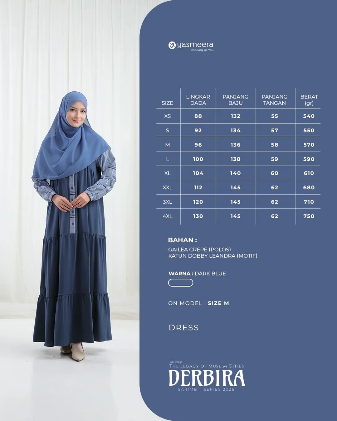 Yasmeera - DERBIRA SERIES - DARK BLUE thumb 14