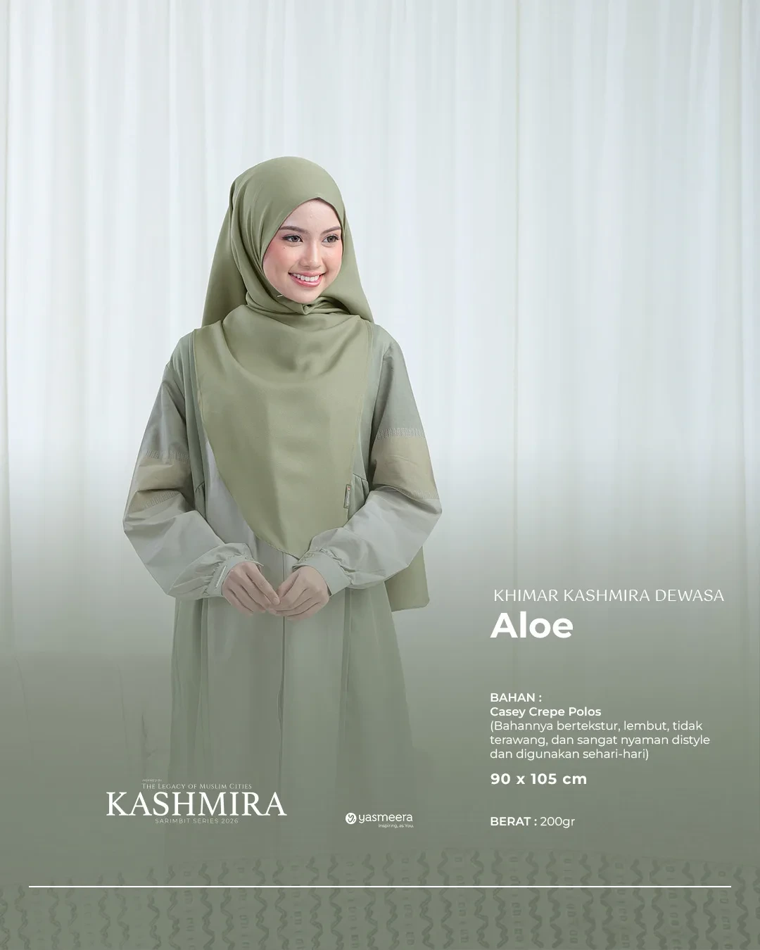 Yasmeera - KHIMAR KASHMIRA PASANGAN SARIMBIT 2026 (KHASMIRA) thumb 5