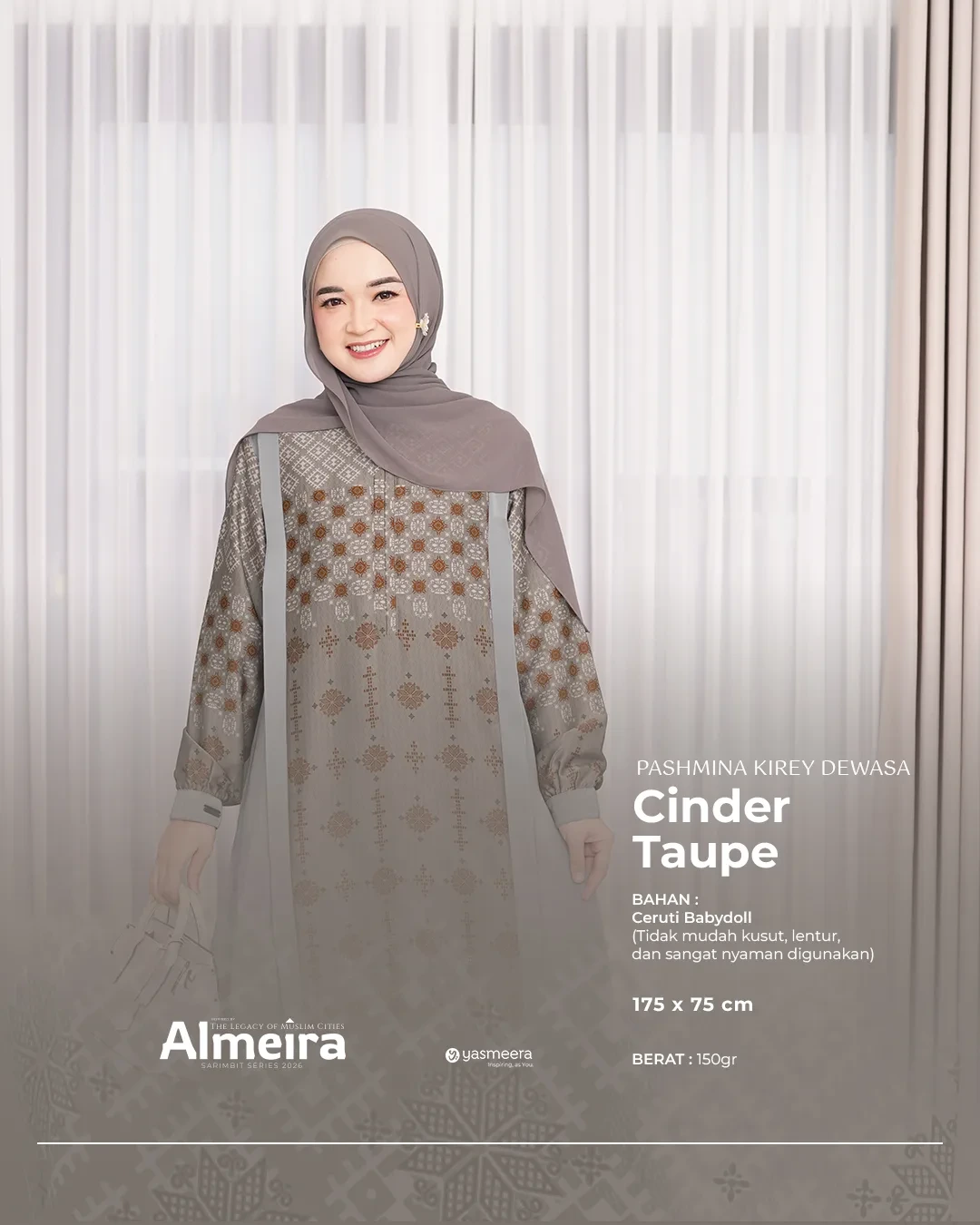 Yasmeera - KHIMAR & PASHMINA SARIMBIT 2026 VOL 3 (ALMEIRA,  MADINARA) thumb 23